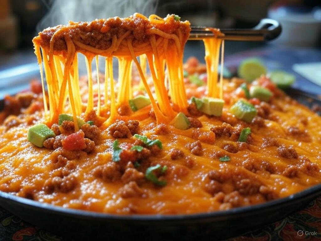One Pot Taco Spaghetti