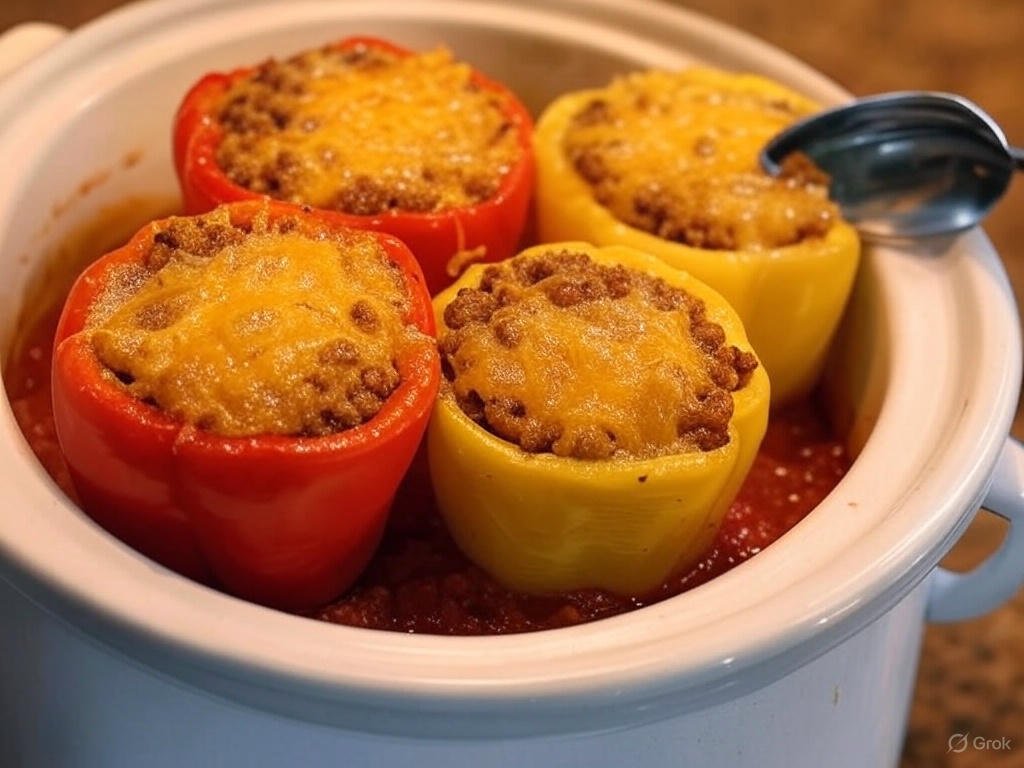 Slow Cooker Stuffed Peppers